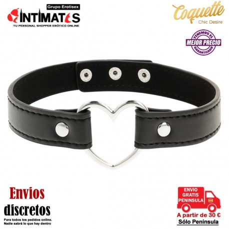 Corazón · Gargantilla de cuero vegano · Coquette, que puedes adquirir en intimates.es "Tu Personal Shopper Erótico"