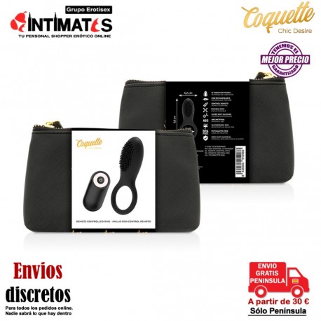 Anillo vibrador recargable - Negro / Dorado · Coquette, que puedes adquirir en intimates.es "Tu Personal Shopper Erótico"