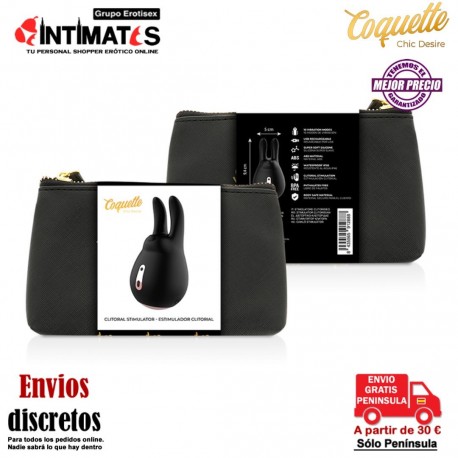 Vibrador de clítoris recargable - Negro / Dorado · Coquette, que puedes adquirir en intimates.es "Tu Personal Shopper Erótico"