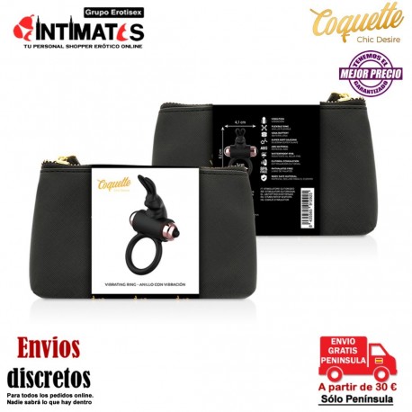 Anillo vibrador - Negro / Dorado · Coquette, que puedes adquirir en intimates.es "Tu Personal Shopper Erótico"