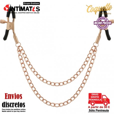 Pinzas para los pezones con cadena · Coquette, que puedes adquirir en intimates.es "Tu Personal Shopper Erótico"