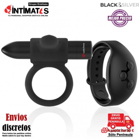 Cameron · Anillo vibrador para jugar en pareja · Black&Silver, que puedes adquirir en intimates.es "Tu Personal Shopper Erótico"