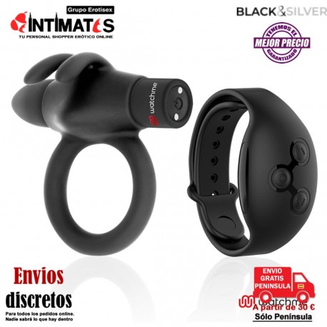 Agron · Anillo vibrador para jugar en pareja · Black&Silver, que puedes adquirir en intimates.es "Tu Personal Shopper Erótico"
