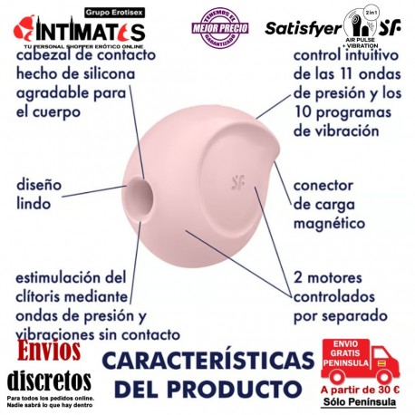 Sugar Rush · Air Pulse Stimulator + Vibration · Satisfyer, que puedes adquirir en intimates.es "Tu Personal Shopper Erótico"