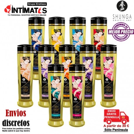 Aceite para masajes eróticos con aroma - 240ml · Shunga, que puedes adquirir en intimates.es "Tu Personal Shopper Erótico"