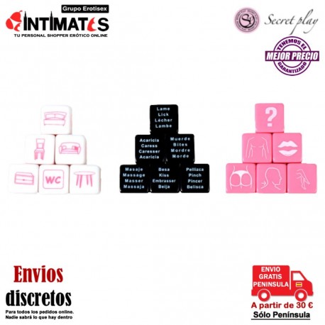 Juego de 3 dados eróticos · Secret Play, que puedes adquirir en intimates.es "Tu Personal Shopper Erótico"