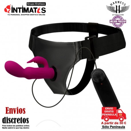 Vincent · Arnés con vibración rabbit · Harness Attraction, que puedes adquirir en intimates.es "Tu Personal Shopper Erótico"