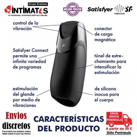 Men Vibration+ · Perfecto para los juegos preliminares o el final perfecto · Satisfyer, que puedes adquirir en intimates.es "Tu Personal Shopper Erótico"