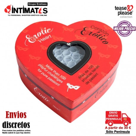 Corazón Erótico · Juego de preguntas · Tease&Please, que puedes adquirir en intimates.es "Tu Personal Shopper Erótico"