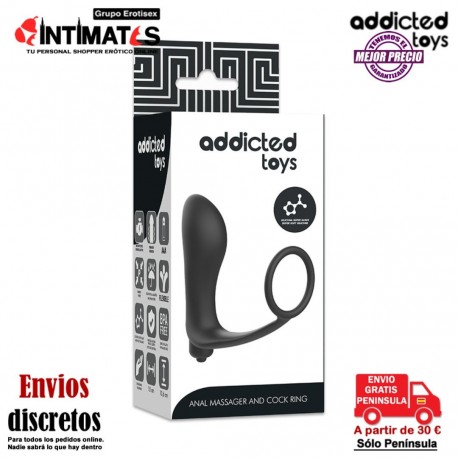 Anal Masager & Cock Ring 150mm · Addicted toys, que puedes adquirir en intimates.es "Tu Personal Shopper Erótico"