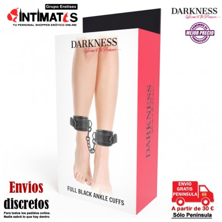 Full Black Ankle Cuffs · Esposas ajustables para tobillos · Darkness, que puedes adquirir en intimates.es "Tu Personal Shopper Erótico"