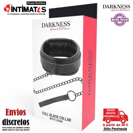 Full Black Collar · Collar con cadena · Darkness, que puedes adquirir en intimates.es "Tu Personal Shopper Erótico"