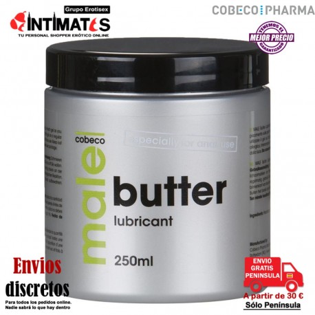 Male butter Lubricant 250 ml · Con fórmula para uso anal · Cobeco, que puedes adquirir en intimates.es "Tu Personal Shopper Erótico"