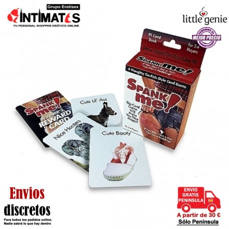 Spank me! · Juego de cartas de preguntas difíciles y traviesas · Little Genie, que puedes adquirir en intimates.es "Tu Personal Shopper Erótico"