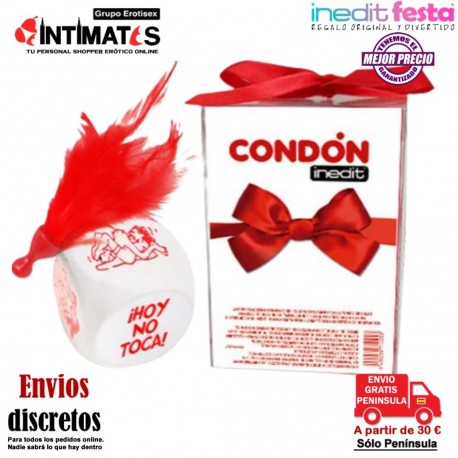 Caja Lazo · Dado, Condón y Pluma · Inedit, que puedes adquirir en intimates.es "Tu Personal Shopper Erótico"