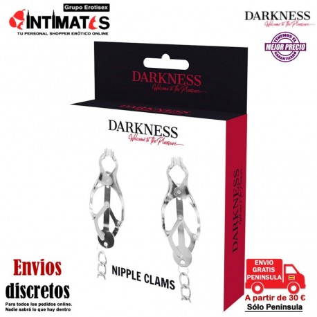 Nipple Clams · Abrazaderas con pinzas para pezones y cadenas · Darkness, que puedes adquirir en intimates.es "Tu Personal Shopper Erótico"