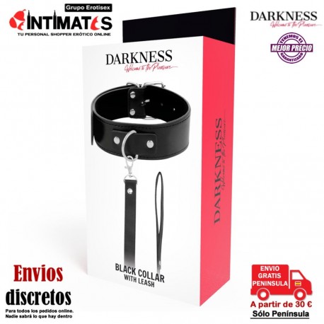 Black Collar · Collar forrado con cadena · Darkness, que puedes adquirir en intimates.es "Tu Personal Shopper Erótico"