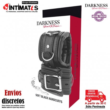 Soft Black HandCuffs · Esposas acolchadas para muñecas · Darkness