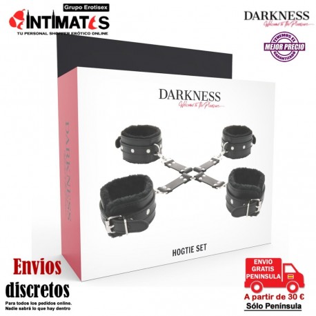 Hotgie Set · Esposas de cuero para muñecas y tobillos · Darkness, que puedes adquirir en intimates.es "Tu Personal Shopper Erótico"