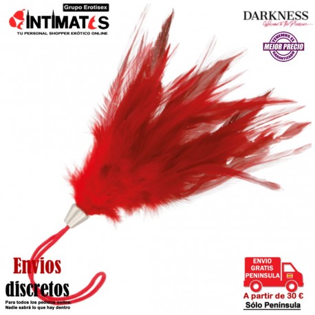 Red Feather · Plumero estimulador rojo 200mm · Darkness, que puedes adquirir en intimates.es "Tu Personal Shopper Erótico"