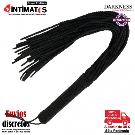 Black Flogger · Látigo de bondage 50cm · Darkness, que puedes adquirir en intimates.es "Tu Personal Shopper Erótico"