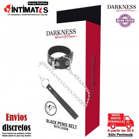 Penis Ring · Anillo para el pene con correa · Darkness, que puedes adquirir en intimates.es "Tu Personal Shopper Erótico"