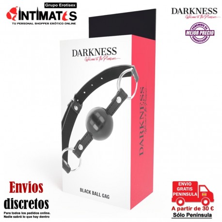 Ball Gag Black · Mordaza con bola · Darkness, que puedes adquirir en intimates.es "Tu Personal Shopper Erótico"