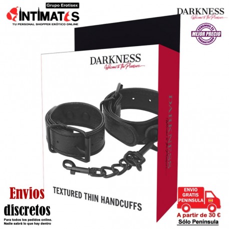 Textured Thin HandCuffs · Esposas ajustables para muñecas · Darkness, que puedes adquirir en intimates.es "Tu Personal Shopper Erótico"