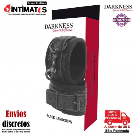 Black HandCuffs · Esposas de cuero para muñecas · Darkness, que puedes adquirir en intimates.es "Tu Personal Shopper Erótico"