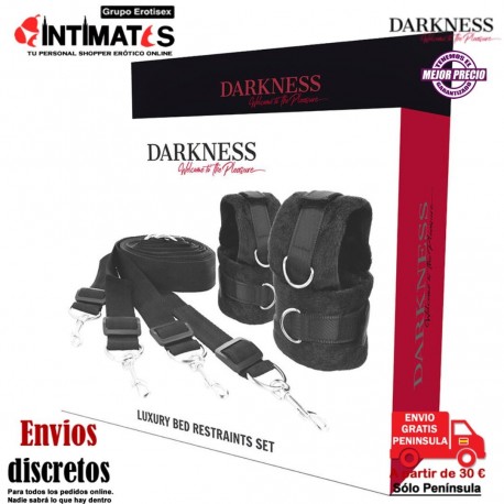 Luxury Bed Retraints Set · Kit de ataduras para la cama · Darkness, que puedes adquirir en intimates.es "Tu Personal Shopper Erótico"