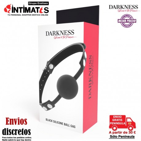 Black Silicone Ball Gag · Mordaza con bola · Darkness, que puedes adquirir en intimates.es "Tu Personal Shopper Erótico"
