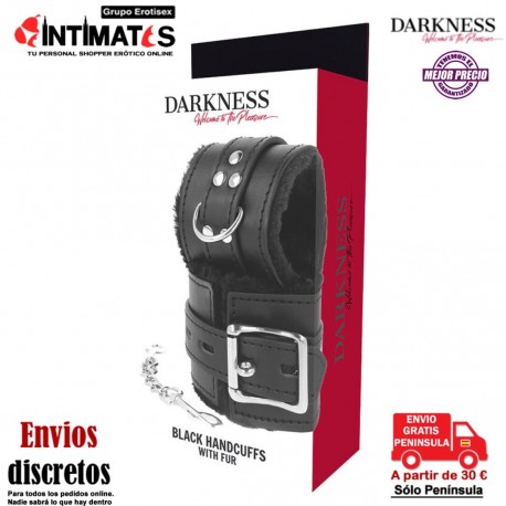 Black HandCuffs With Fur · Esposas forradas para muñecas · Darkness, que puedes adquirir en intimates.es "Tu Personal Shopper Erótico"