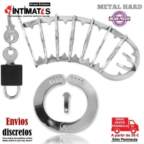 Jaula para el pene con cierre de seguridad - 14cm · Metal Hard, que puedes adquirir en intimates.es "Tu Personal Shopper Erótico"