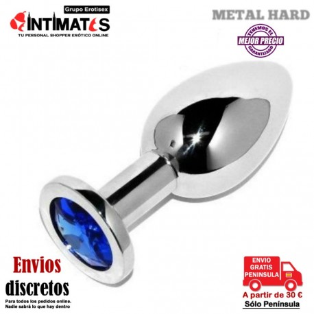 Diamond Blue · Plug anal de metal con cristal en la base · Metal Hard, que puedes adquirir en intimates.es "Tu Personal Shopper Erótico"