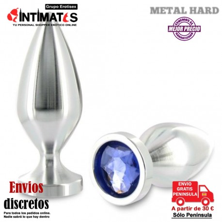 Diamond Blue · Plug anal de aluminio con cristal en la base - 102mm · Metal Hard, que puedes adquirir en intimates.es "Tu Personal Shopper Erótico"