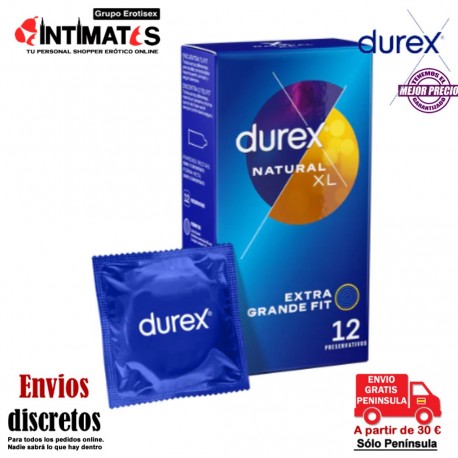 Natural XL · 12 Preservativos · Durex, que puedes adquirir en intimates.es "Tu Personal Shopper Erótico"