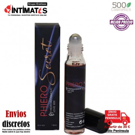 Phiero Secret ♀ · Concentrado natural de sustancias inodoras · 500Cosmetics, que puedes adquirir en intimates.es "Tu Personal Shopper Erótico"