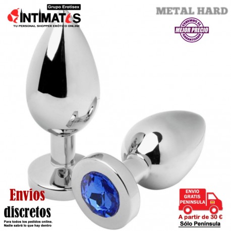 Diamond Blue · Plug anal de metal con cristal en la base 76mm · Metal Hard, que puedes adquirir en intimates.es "Tu Personal Shopper Erótico"