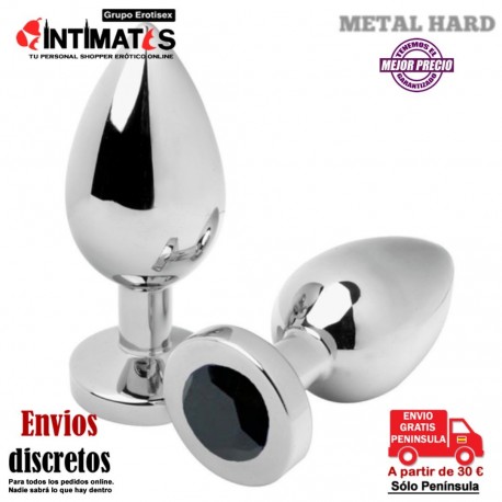 Diamond Black · Plug anal de acero con cristal en la base 76mm · Metal Hard, que puedes adquirir en intimates.es "Tu Personal Shopper Erótico"