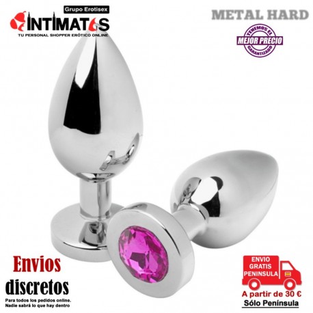 Diamond Pink · Plug anal de metal con cristal en la base 57mm · Metal Hard, que puedes adquirir en intimates.es "Tu Personal Shopper Erótico"