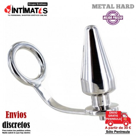 Anillo de acero con plug anal 45mm · Metal Hard, que puedes adquirir en intimates.es "Tu Personal Shopper Erótico"