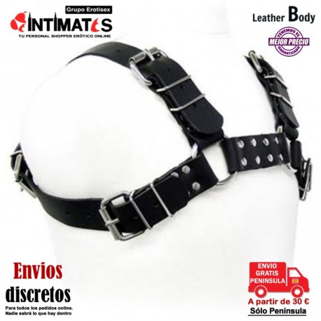 Bull Dog · Arnés de cuero · Leather Body, que puedes adquirir en intimates.es "Tu Personal Shopper Erótico"