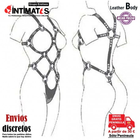 Aquilia · Arnés de cuero · Leather Body, que puedes adquirir en intimates.es "Tu Personal Shopper Erótico"