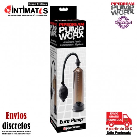 Euro Pump · Bomba de erección · Pump Worx, que puedes adquirir en intimates.es "Tu Personal Shopper Erótico"