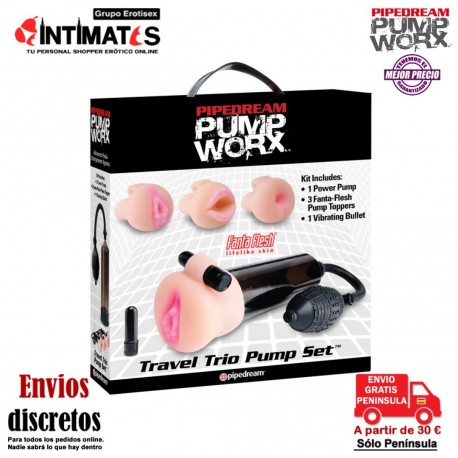 Travel Trio Pump Set · Pump Worx, que puedes adquirir en intimates.es "Tu Personal Shopper Erótico"