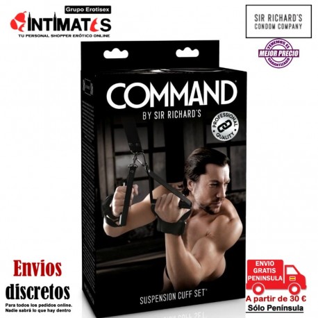 Suspension Cuff · Set de esposas para suspensión · Command, que puedes adquirir en intimates.es "Tu Personal Shopper Erótico"