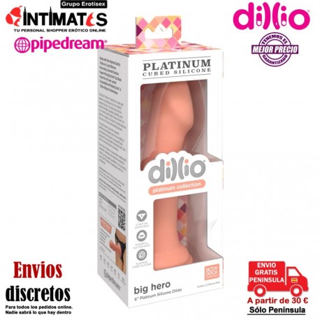 Big Hero · Consolador de 152mm con ventosa · Dillio, que puedes adquirir en intimates.es "Tu Personal Shopper Erótico"