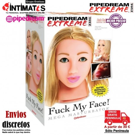 Fuck My Face Mega Masturbator · Masturbador cara rubia · Extreme Toyz, que puedes adquirir en intimates.es "Tu Personal Shopper Erótico"