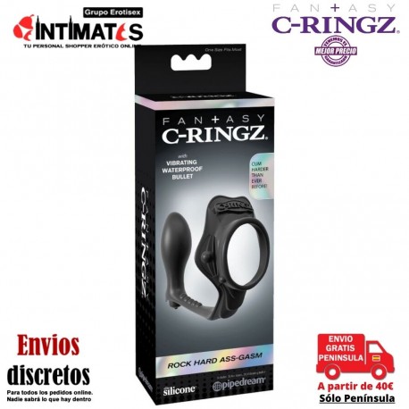 Rock Hard Ass-Gam · Anillo con Plug Anal · Fantasy C-Ringz, que puedes adquirir en intimates.es "Tu Personal Shopper Erótico"