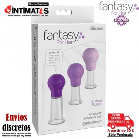 Nipple Pump Set · Juego de bombas de pezón · Fantasy For Her, que puedes adquirir en intimates.es "Tu Personal Shopper Erótico"